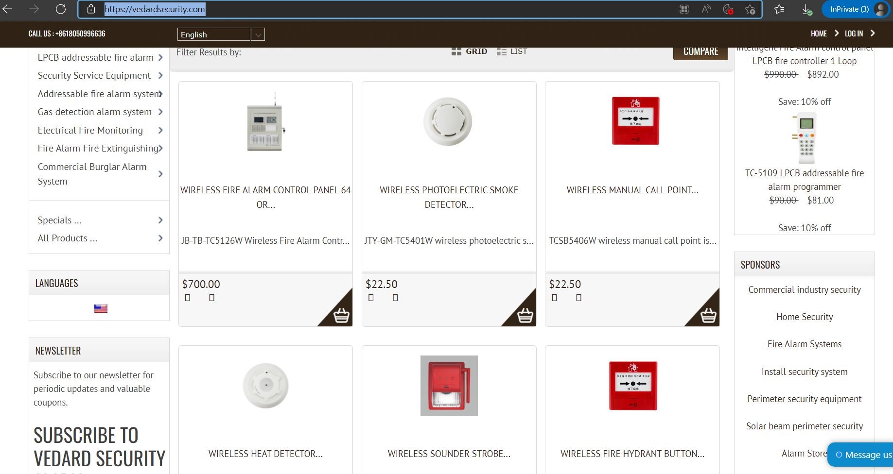 Wireless fire alarm and fire linkage control security controller 